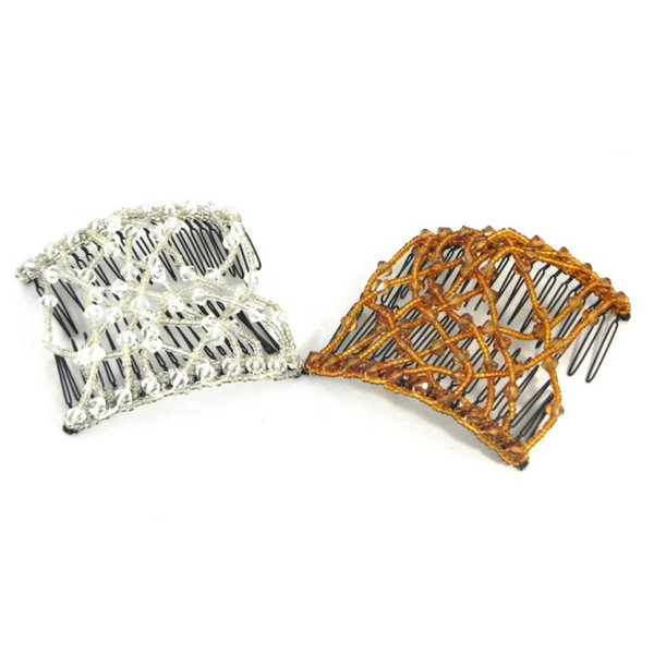 Beaded Super Hair Comb 2pc Set