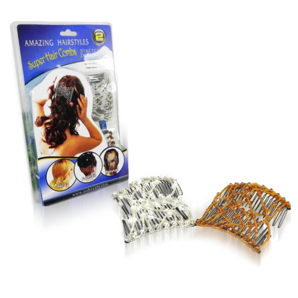 Beaded Super Hair Comb 2pc Set